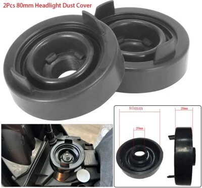 2Pcs 80mm Car Headlight Dust Housing Cover Kit For Auto HID LED Bulb Seal Cap US - Image 1 of 4