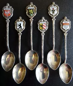 Konvolut 6 feine deutsche Vintage Souvenir Teelöffel - Bild 1 von 9