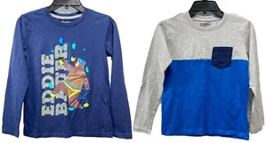 2 PK Eddie Bauer Kids Boys Long Sleeve T-Shirt | Size M (10/12) - Picture 1 of 9