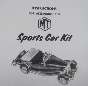 Instructions for Assembling Doepke MG Sports Car Kit - Picture 1 of 1