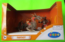 PAPO FANTASY ACTION FIGURES SET, DRAGON & MINOTAUR, NIP