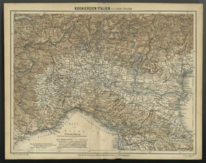 originale Landkarten Map Geographie OBER ITALIEN - Bild 1 von 1