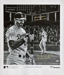 KIRK GIBSON SIGNED 22X24 LIMITED ART PRINT CANVAS "88 WS WALKOFF HR" BAS WE78162 - Picture 1 of 6