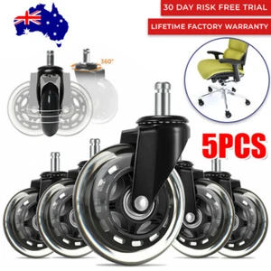 X-Wheel Office Chair Roller Blade Castor Wheel XBlade Wheels Universal Set of 5 - Picture 1 of 15