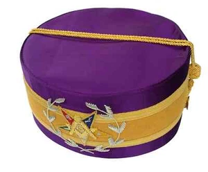 MASONIC Grand OES Order of Eastern Star Crown Crowns CAP Purple HAT Size 60 - Picture 1 of 2