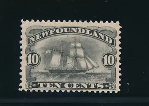 NEWFOUNDLAND (1887) "SCHOONER" Sc #59; MH; F/VF; NO FAULTS - NICE PERFS - Picture 1 of 2