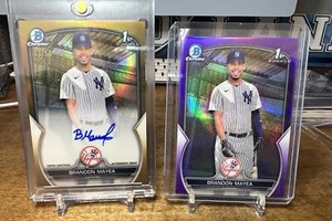 2023 Bowman Chrome Brandon Mayea NY Yankees 1st Auto TRUE GOLD Refractor /50 🔥