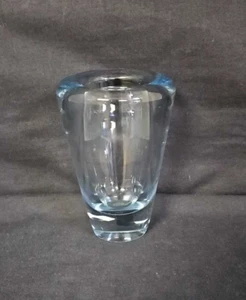Vintage 1961 Per Lutken Light Blue Glass Vase Signed Holmegaard Denmark - Picture 1 of 11