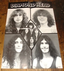 DIAMOND HEAD ORIGINAL FOLDED 1982 FAN CLUB POSTER 24" x 20" NWOBHM HEAVY METAL 3 - Imagen 1 de 2
