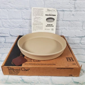 Pampered Chef Deep Dish Baker Round Pan 1390 New - Picture 1 of 5