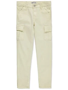 Wallflower Girls' Twill Cargo Skinny Pants Color: off white Size: 7 - Picture 1 of 1