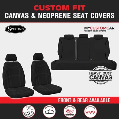 FOR TOYOTA ECHO Custom Fit Seat Covers Front OR Rear, Neoprene OR Canvas - image 1 of 4