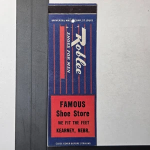 Roblee Shoes for Men Kearney NE Vintage Blue Red Design Matchbook - Picture 1 of 3