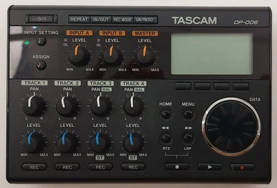 Tascam DP-006 6 Track Digital PocketStudio Multitrack Recorder + Adapter&Manual - Image 1 of 4