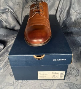 Cole Haan Benton Oxford Cap Toe Dress Shoes Mens Brown Sz US 15D. - Picture 1 of 8