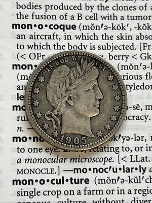 Attractive 1905 Barber Quarter 🇺🇸 - Image 1 of 4