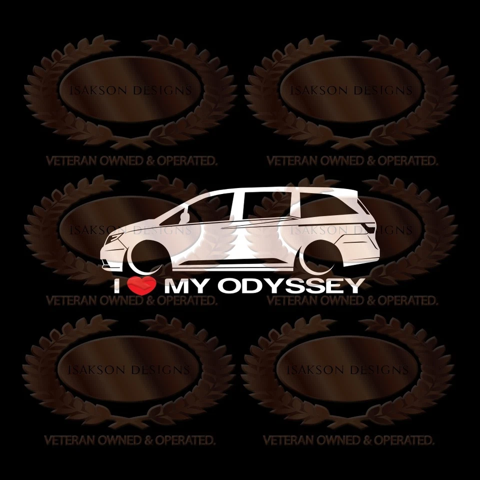 Calcomanía bajada I Love My Odyssey para furgoneta Honda Gen 4 minivan Foto 1 de 1