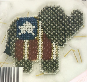 Mill Hill Political + Olympic GOP ELEPHANT Pin Counted Glass Bead Kit MHP03 - Picture 1 of 3