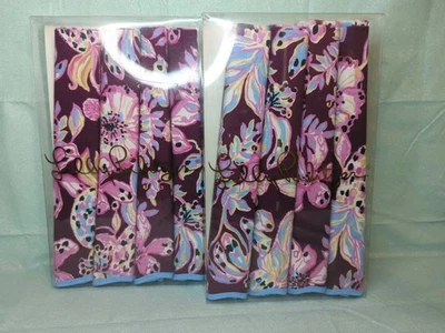 НАБОР САЛФЕТОК LILLY PULITZER AMARENA ВИШНЕВЫЙ ТРОПИЧЕСКИЙ С ЗАКРУЧЕННОЙ ТКАНЬЮ ~ 8 салфеток - Изображение 1 из 4