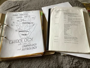 Seltener Vintage CHIROLOGIE Kurs im Ordner Handanalyse Palmistry - Bild 1 von 18