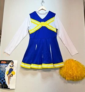 Archie Comics Uniforme Cheerleader Set Costume Adulto Grande Blu Giallo Stagionale - Foto 1 di 15