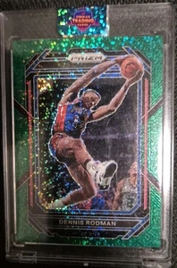 Panini 2022-23 Prizm Dennis Rodman Green Choice Sparkle /8 Detroit Pistons SSP - Bild 1 von 2