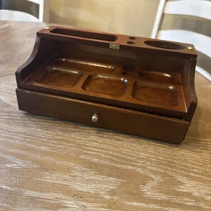 Vintage Desk Pull Out Drawer Pen & Envelope Slots Organizer 10.5 X 4.5 X 5.5” - Picture 1 of 8