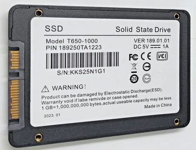 2TB GENERIC BLUE T650-1000 7mm 2.5" SATA SSD Solid State Drive - Image 1 of 2