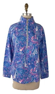 Nuevo con etiquetas Lilly Pulitzer UPF 50+ Skipper Popover Its a Sailabration talla M - Imagen 1 de 8