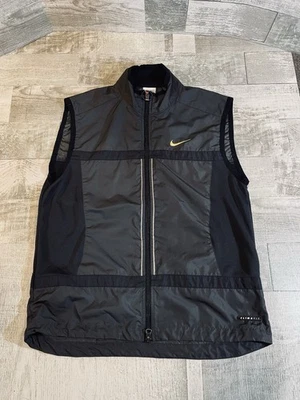 Chaleco de Colección Nike para Mujer Mediano Negro Ajuste Climático Cremallera Completa Chaleco para Correr Rompevientos Foto 1 de 4