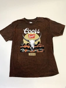 Camiseta Coors Banquete Rodeo Gráfica Marrón Talla L - Hombres Jóvenes - Imagen 1 de 7