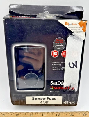 SanDisk Sansa Fuze 4GB FM/MP3 Player Black NOB - Image 1 of 4