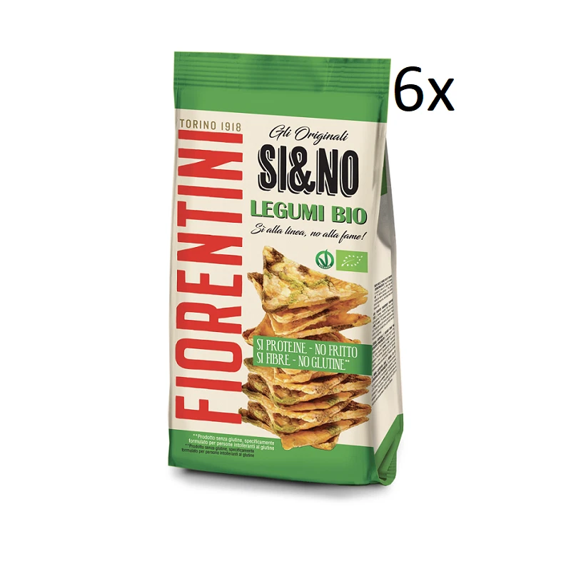 6x Fiorentini SI&NO Gallette Legumi BIO Mini-Maiskuchen mit Hülsenfrüchten 80g