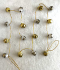 JINGLE BELL GARLAND SILVER & GOLD BELLS W/TOPPERS 45 INCH CT 169