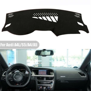 Black Dashboard Cover Pad Dashmat Anti-Sun Mat For Audi A4L/S5/A4/A5 LHD - Picture 1 of 4