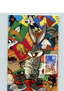 Looney Tunes, WILE E. COYOTE & Road Runner FDC on Postcard - Picture 1 of 1