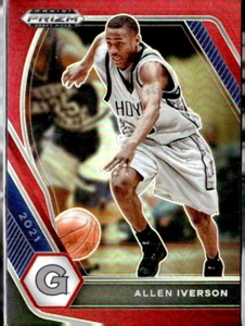 ALLEN IVERSON 2021 PRIZM DP **ROT** PRIZMS/299!! SP 🙂 🙂 LÖCHER / 76'ERS - Bild 1 von 2