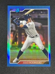 2020 Bowman Heritage Julio Rodriguez Blue Chrome Refractor #/99 92CP-ROD