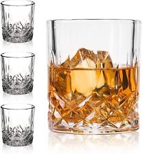 Elegant Crystal Glasses Old Fashion Scotch Whiskey Glass Glasware Bar Set of 4