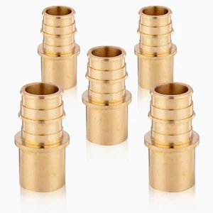 EFIELD 5 to100 Pack Pex A 1/2" x 1/2" Male Sweat Adapter Expansion Brass Fitting - Picture 1 of 4