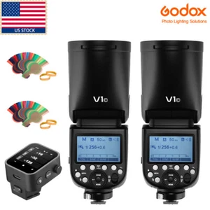 US 2x Godox V1C V1-C TTL 1/8000s HSS Camera Speedlite Flash+X3 Trigger for Canon - Picture 1 of 15