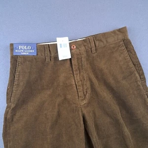 NWT Polo Ralph Lauren Classic Fit Brown Corduroy Pants Men's Size 32x32 Slacks - Picture 1 of 11