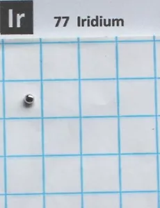 0.14 gram 99.98% solid Iridium metal pellet element 77 sample - Picture 1 of 3