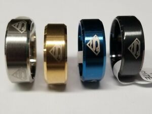 Superman Ring Mens Wedding Titanium Engagement Size 6-13 5 Colors Lavastorm 