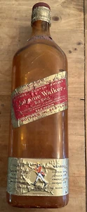 VINTAGE JOHNNIE WALKER ADVERTISING GIANT RED LABEL Display BOTTLE Piggy Bank - Picture 1 of 8