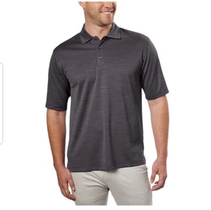 Kirkland Signature Men's Short Sleeve Polo Shirt, Dark Grey, XL - Picture 1 of 3
