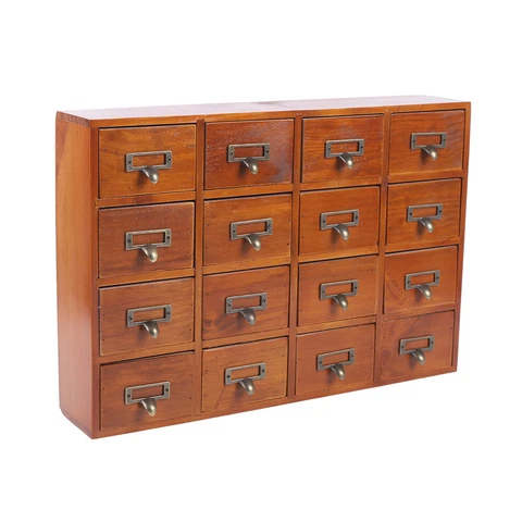 Traditional Wood Small Chinese Medicine Cabinet Apothecary Cabinet Medicine Cover