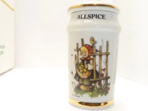 1987 Hummel Danbury Mint Gold Trim Porcelain Spice Jar 4" - ALLSPICE - Picture 1 of 4