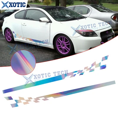 NEO Cuadros Coche de Carreras Puerta Lateral Falda Tira Decoración Adhesivo Ajuste Universal Foto 1 de 4