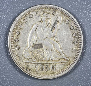 Cuarto de dólar Liberty Seated 1856 AU - Imagen 1 de 2
